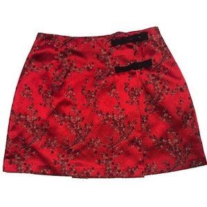 Vintage Oriental Print Miniskirt